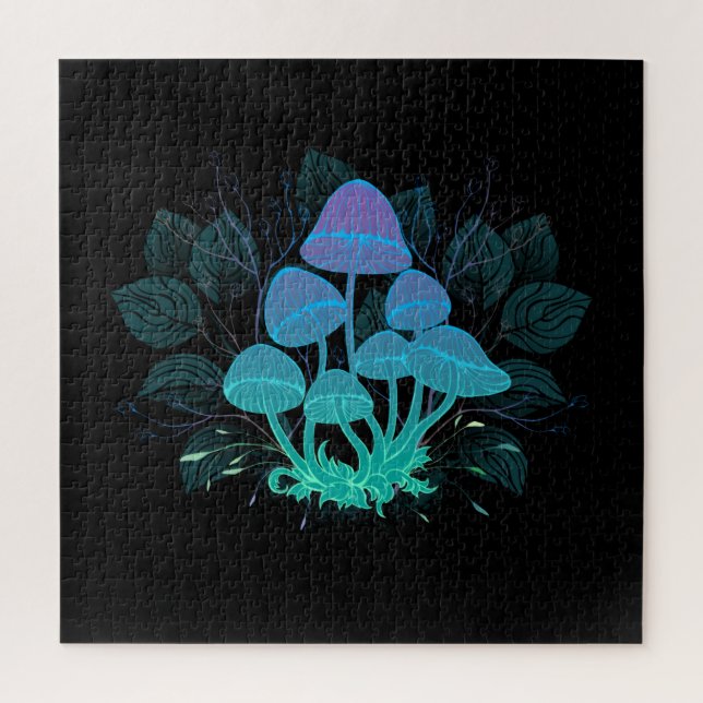 Quebra-cabeça Toadstools em arbustos (Vertical)