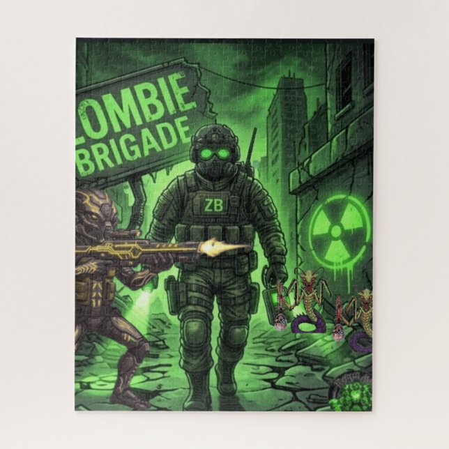 Quebra-cabeça TOCOCLAWS "Brigada Zumbi" Neon Tático Puzzle (Vertical)