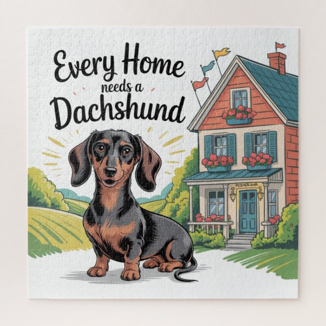 Quebra-cabeça Toda Casa Precisa de um Dachshund (Vertical)