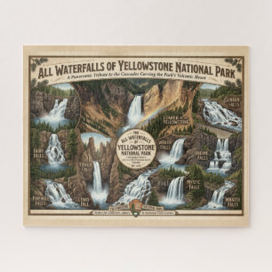 Quebra-cabeça Todas as Cachoeiras de Yellowstone