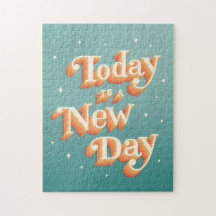 Today Is A New Day Positive Quote Puzzle