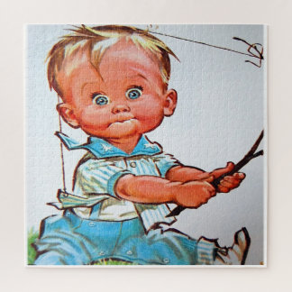 Quebra-cabeça "Toddler Pescador Vintage"