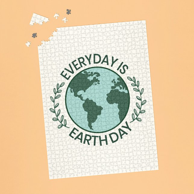 Quebra-cabeça Todo Dia é Dia da Terra - Amante da Terra Verde Vi (Criador carregado)