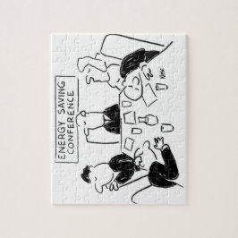 Quebra-cabeça Todos estão dormindo em uma conferência sobre econ