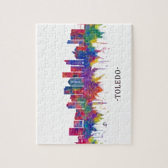 Quebra-cabeça Toledo Ohio Skyline (Vertical)