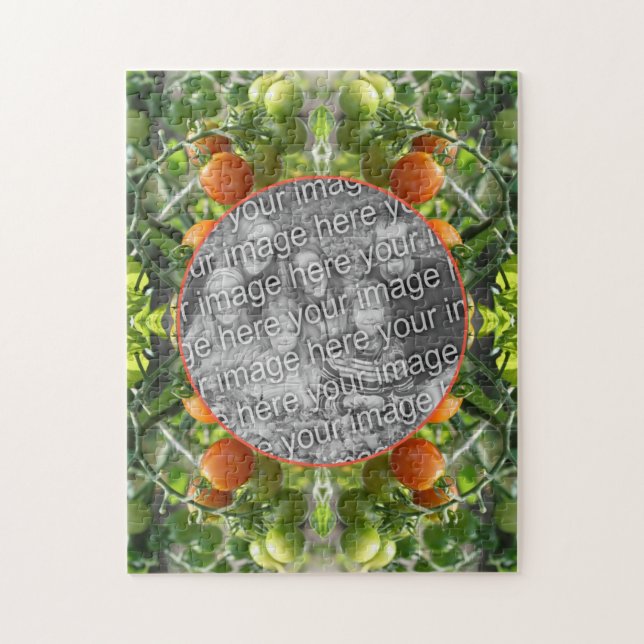Quebra-cabeça Tomates de cereja do jardim - Adicione sua própria (Vertical)