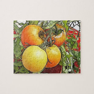 Quebra-cabeça Tomates frescos da herança do jardim