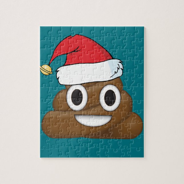 Quebra-cabeça Tombadilho divertido Emoji do Xmas (Vertical)