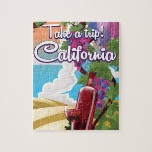 Quebra-cabeça Tome uma Viagem! Poster de viagens de vinho do Vin