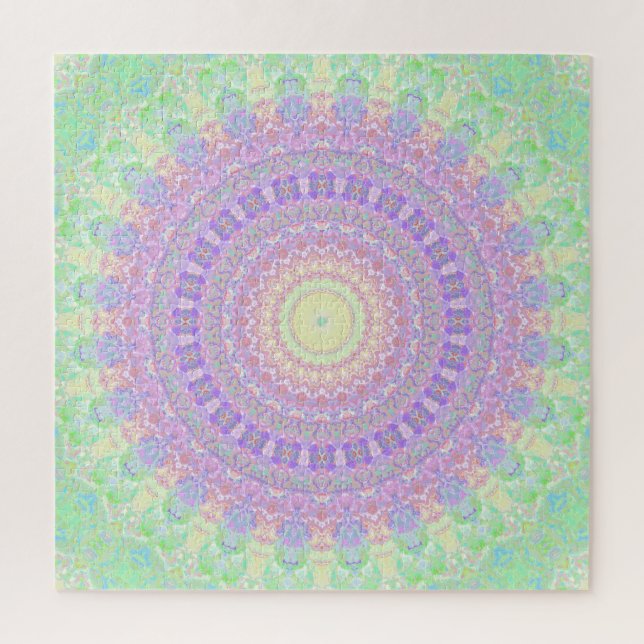 Quebra-cabeça Tonalidade Preciosa Funky Groovy Retro Hippie Boho (Vertical)