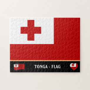 Quebra-cabeça Tonga Flag & Tongan country / Tonga