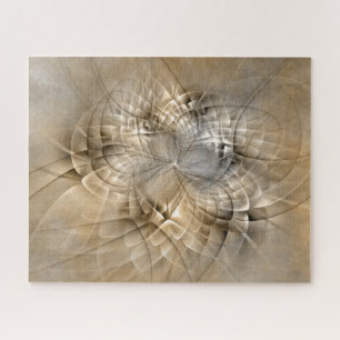 Quebra-cabeça Tons da Terra Textura de Arte Fractal Moderna Abst