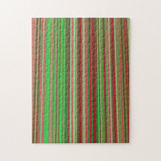 Quebra-cabeça Tons de Vermelho e Verde (Vertical)