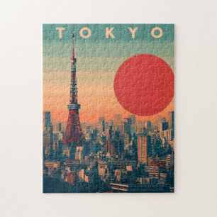 Quebra-cabeça Tóquio Japão vintage