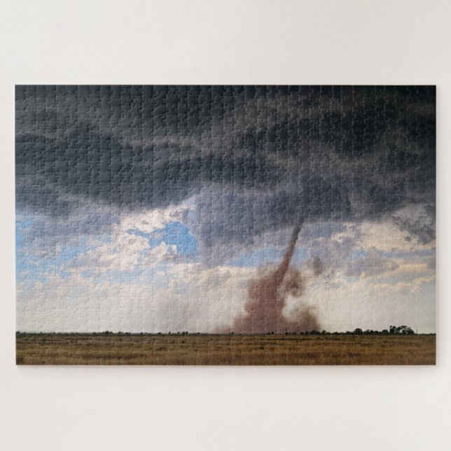 Quebra-cabeça Tornado Empoeirado e Nuvem Escura nas Planícies do (Horizontal)