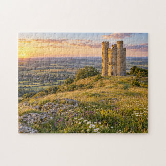 Quebra-cabeça Torre Broadway Cotswolds Pôr do Sol de Verão