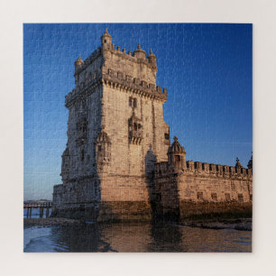 Quebra-cabeça Torre de Belem ao pôr do sol em Lisboa, Portugal