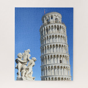 Quebra-cabeça Torre de Pisa e estátua de Putti