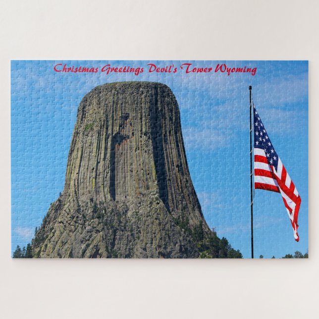 Quebra-cabeça Torre do Diabo Wyoming. (Horizontal)