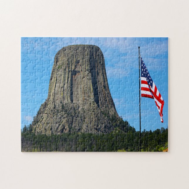 Quebra-cabeça Torre do Diabo Wyoming. (Horizontal)