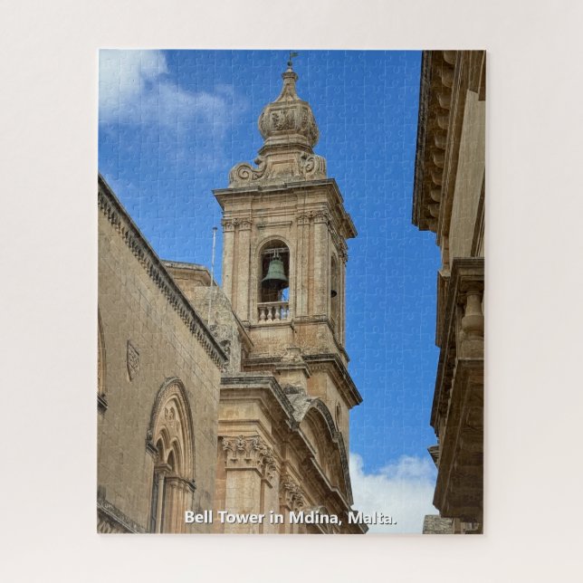 Quebra-cabeça Torre do Sino em Mdina, Malta. (Vertical)