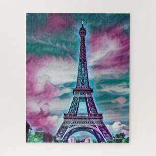 Quebra-cabeça Torre Eiffel abstrato