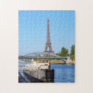 Quebra-cabeça Torre Eiffel e Pont Rouelle no rio Sena