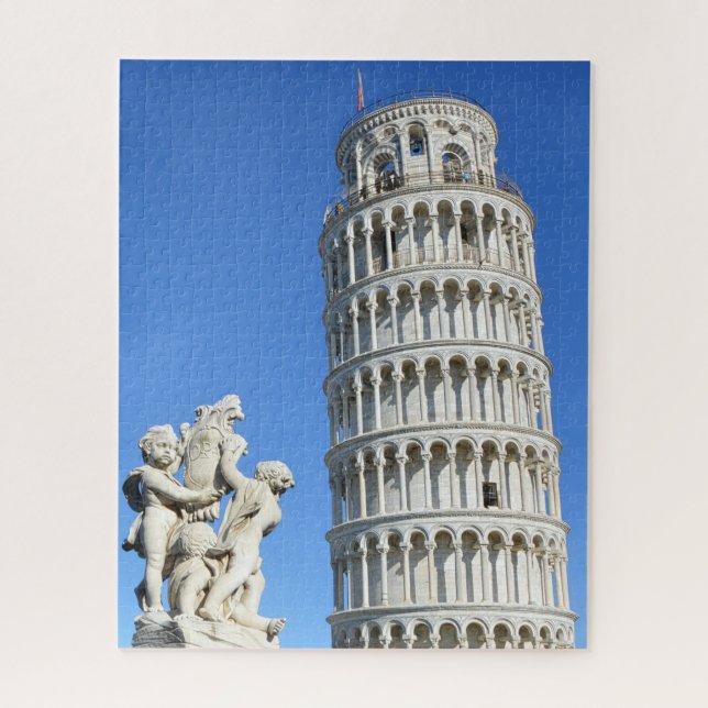 Quebra-cabeça Torre inclinada da estátua de Pisa e Putti (Vertical)