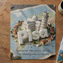 Torre Inclinada de Pisa Itália Férias de Verão em 