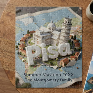 Quebra-cabeça Torre Inclinada de Pisa Itália Férias de Verão em 
