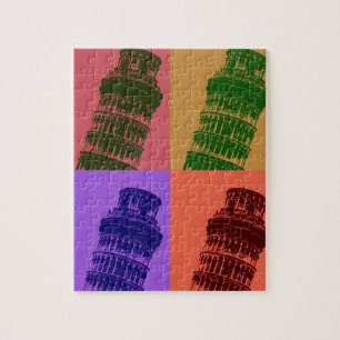 Quebra-cabeça Torre inclinada de Pisa Pop Art