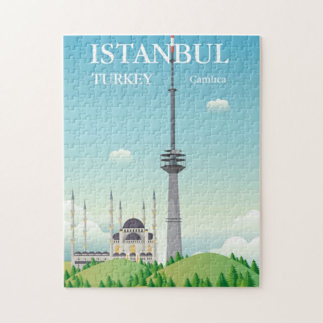 Quebra-cabeça Torre | Istambul de Camlica, Turquia (Vertical)