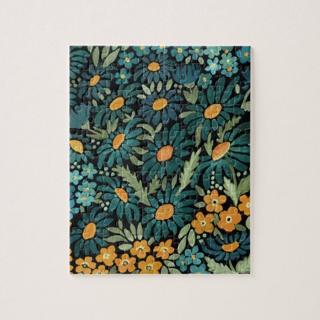 Quebra-cabeça Torres de aquarela azuis (Vertical)