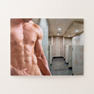Quebra-cabeça Torso masculino musculoso sem camisa do SlipperyJo