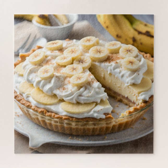 Quebra-cabeça Torta de Creme de Banana (Horizontal)