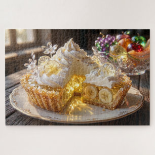 Quebra-cabeça Torta de Creme de Banana Cristal Brilhante