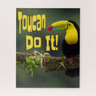 Quebra-cabeça Toucan Faça Isso! Pun Motivacional Colorido
