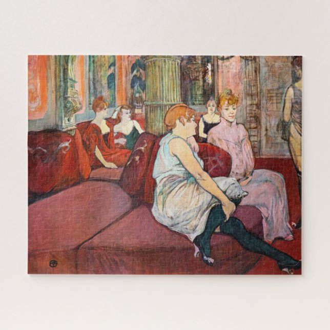 Quebra-cabeça Toulouse-Lautrec - No Salão, Rue des Moulins (Horizontal)