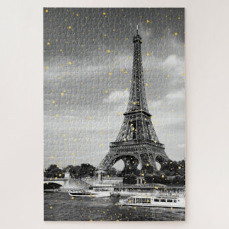 Quebra-cabeça Tour Eiffel, França - Black/ Faux Dourada Sprinkle