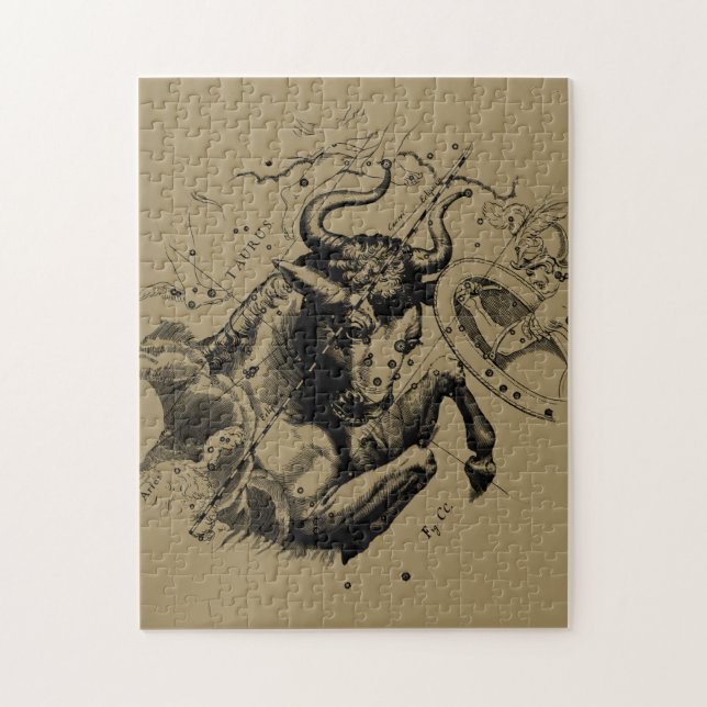 Quebra-cabeça Touro Constelação Hevelius 1690 Engrenando (Vertical)