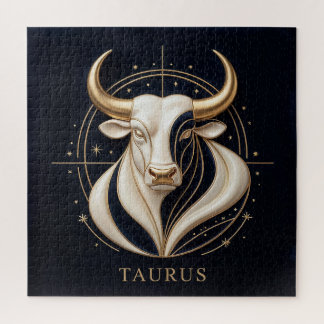 Quebra-cabeça ♉ Touro Elegante Zodíaco Touro Dourado Astrologia