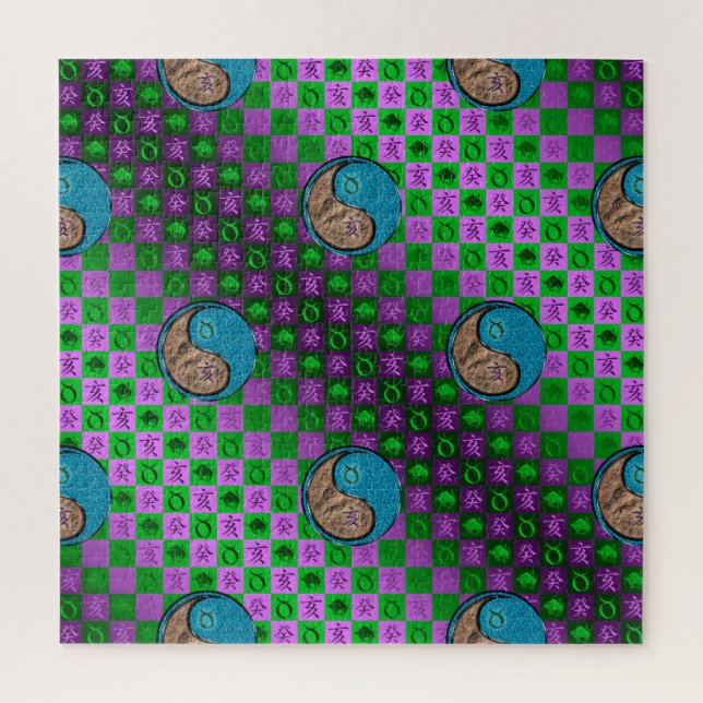 Quebra-cabeça Touro & Javali de Água (Vertical)