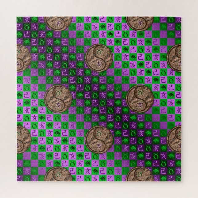 Quebra-cabeça Touro & Porco Terra (Vertical)