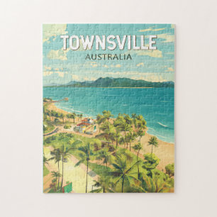 Quebra-cabeça Townsville Austrália - Viagem Art Vintage