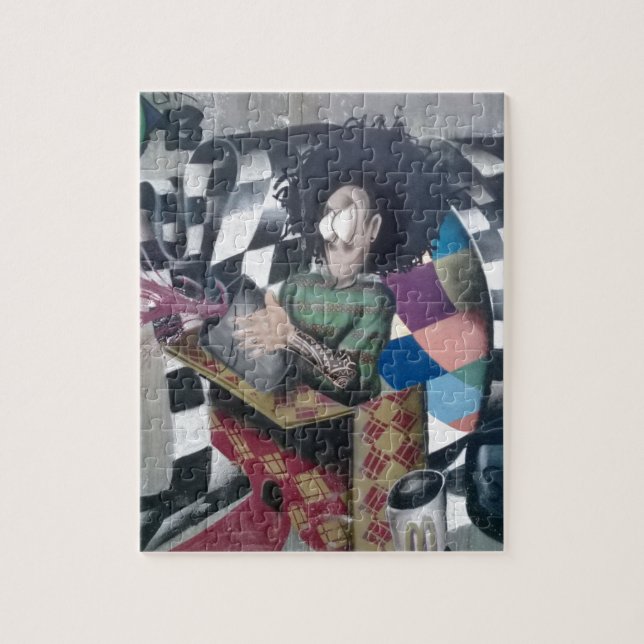 Quebra-cabeça Trabalho de arte abstrato Grafite (Vertical)