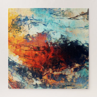 Quebra-cabeça Trabalho de arte Contemporâneo Abstrato Colorida