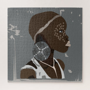 Quebra-cabeça Trabalho de arte de Garota Africana