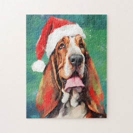 Quebra-cabeça Trabalho de arte de pintura de pincel de Hound Bas