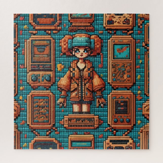 Quebra-cabeça Trabalho de arte de pixel (Vertical)
