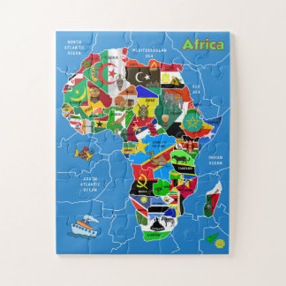 Quebra-cabeça Trabalho de arte do mapa africano